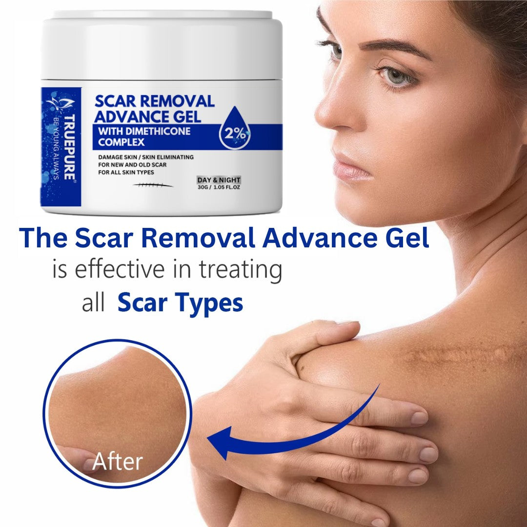 TruePure Advanced Scar Removal Gel Fade Acne Scars Stretch Marks Dark Spots for Clear Skin