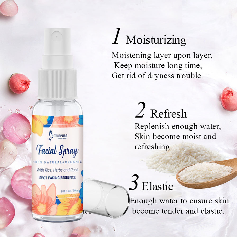 TruePure Facial Spray Dry Skin Moisturizing Firming Toner For Face Skin Care Hydrating Facial Mist Refreshing Pores Shrink Spray