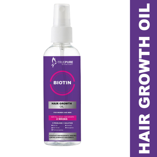 TruePure Biotin Hair Growth oil for all type hairs 90ml Essential Oil Anti Hair Loss Products Fast Growing Hair Scalp Treatment for Men Women